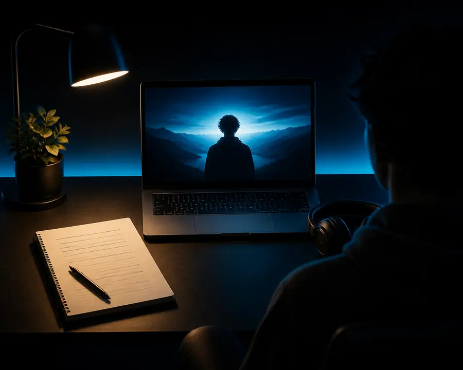 Ejemplo de vista previa de un video de un presentador de IA